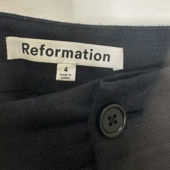 Reformation Mason Black Linen Pants - Picture 9 of 9
